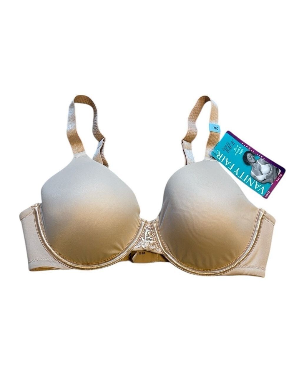 Vanity Fair Women's Beauty Back Bra Full Figure Tan Size 36C New